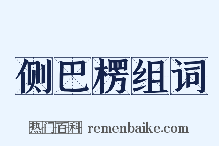 侧巴楞组词是什么意思的图片